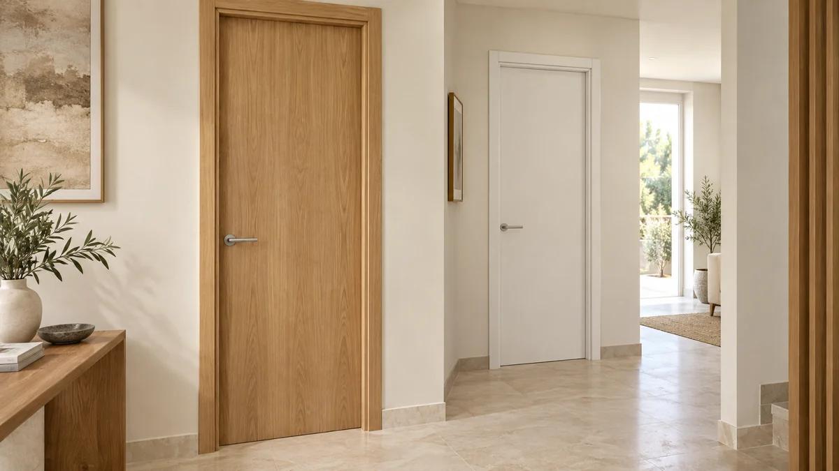 Gama de interior en catálogo de series lacadas y en madera, distribuida desde Valera de Abajo