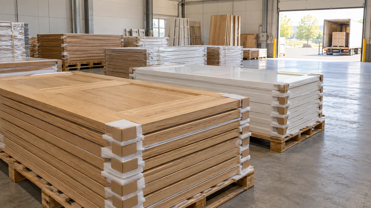 Puertas de interior y exterior preparadas para un pedido profesional en la fábrica de Valera de Abajo